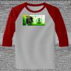 Raglan 3/4 Roundneck Shirt (Gray Body) Thumbnail