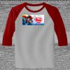Raglan 3/4 Roundneck Shirt (Gray Body) Thumbnail