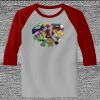 Raglan 3/4 Roundneck Shirt (Gray Body) Thumbnail