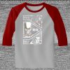 Raglan 3/4 Roundneck Shirt (Gray Body) Thumbnail