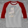 Raglan 3/4 Roundneck Shirt (Gray Body) Thumbnail