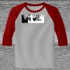Raglan 3/4 Roundneck Shirt (Gray Body) Thumbnail