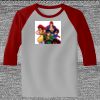 Raglan 3/4 Roundneck Shirt (Gray Body) Thumbnail