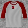 Raglan 3/4 Roundneck Shirt (Gray Body) Thumbnail