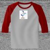 Raglan 3/4 Roundneck Shirt (Gray Body) Thumbnail