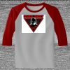 Raglan 3/4 Roundneck Shirt (Gray Body) Thumbnail