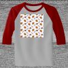 Raglan 3/4 Roundneck Shirt (Gray Body) Thumbnail