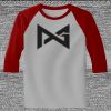 Raglan 3/4 Roundneck Shirt (Gray Body) Thumbnail