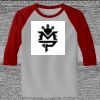 Raglan 3/4 Roundneck Shirt (Gray Body) Thumbnail