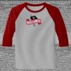 Raglan 3/4 Roundneck Shirt (Gray Body) Thumbnail