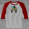 Raglan 3/4 Roundneck Shirt (Gray Body) Thumbnail