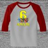 Raglan 3/4 Roundneck Shirt (Gray Body) Thumbnail