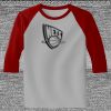 Raglan 3/4 Roundneck Shirt (Gray Body) Thumbnail