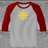 Raglan 3/4 Roundneck Shirt (Gray Body) Thumbnail
