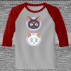 Raglan 3/4 Roundneck Shirt (Gray Body) Thumbnail