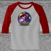 Raglan 3/4 Roundneck Shirt (Gray Body) Thumbnail