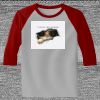 Raglan 3/4 Roundneck Shirt (Gray Body) Thumbnail