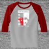 Raglan 3/4 Roundneck Shirt (Gray Body) Thumbnail