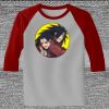 Raglan 3/4 Roundneck Shirt (Gray Body) Thumbnail