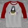 Raglan 3/4 Roundneck Shirt (Gray Body) Thumbnail