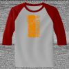Raglan 3/4 Roundneck Shirt (Gray Body) Thumbnail