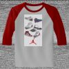 Raglan 3/4 Roundneck Shirt (Gray Body) Thumbnail