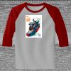 Raglan 3/4 Roundneck Shirt (Gray Body) Thumbnail