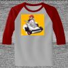 Raglan 3/4 Roundneck Shirt (Gray Body) Thumbnail