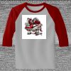 Raglan 3/4 Roundneck Shirt (Gray Body) Thumbnail