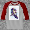 Raglan 3/4 Roundneck Shirt (Gray Body) Thumbnail