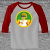 Raglan 3/4 Roundneck Shirt (Gray Body) Thumbnail