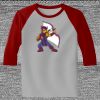 Raglan 3/4 Roundneck Shirt (Gray Body) Thumbnail