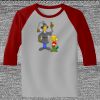 Raglan 3/4 Roundneck Shirt (Gray Body) Thumbnail