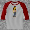 Raglan 3/4 Roundneck Shirt (Gray Body) Thumbnail