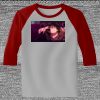 Raglan 3/4 Roundneck Shirt (Gray Body) Thumbnail