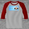 Raglan 3/4 Roundneck Shirt (Gray Body) Thumbnail
