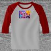 Raglan 3/4 Roundneck Shirt (Gray Body) Thumbnail