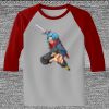 Raglan 3/4 Roundneck Shirt (Gray Body) Thumbnail