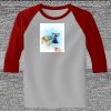 Raglan 3/4 Roundneck Shirt (Gray Body) Thumbnail