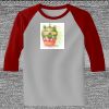 Raglan 3/4 Roundneck Shirt (Gray Body) Thumbnail