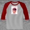 Raglan 3/4 Roundneck Shirt (Gray Body) Thumbnail