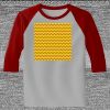 Raglan 3/4 Roundneck Shirt (Gray Body) Thumbnail