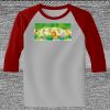Raglan 3/4 Roundneck Shirt (Gray Body) Thumbnail