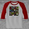 Raglan 3/4 Roundneck Shirt (Gray Body) Thumbnail