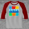 Raglan 3/4 Roundneck Shirt (Gray Body) Thumbnail