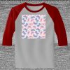 Raglan 3/4 Roundneck Shirt (Gray Body) Thumbnail