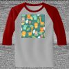 Raglan 3/4 Roundneck Shirt (Gray Body) Thumbnail