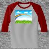 Raglan 3/4 Roundneck Shirt (Gray Body) Thumbnail
