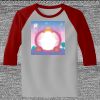 Raglan 3/4 Roundneck Shirt (Gray Body) Thumbnail