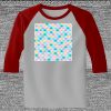 Raglan 3/4 Roundneck Shirt (Gray Body) Thumbnail